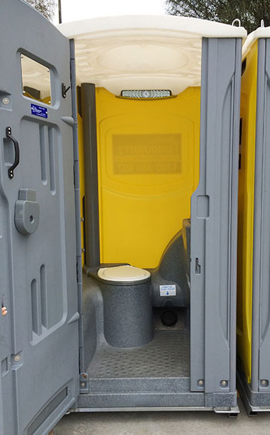 Portable Toilet Billabong with opened door outside view