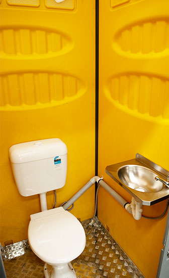 normal toilet bowl and wash sink in Billabong Sewer Connect Toilet